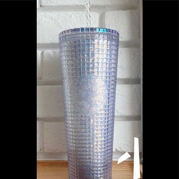 Starbucks China Glitter Grid Iridescent Rainbow Tumbler Cold Cup 24 oz Overseas - Picture 12 of 16